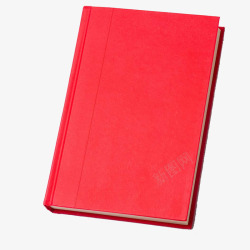红色大气精装书素材