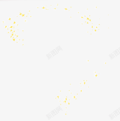 黄色五角星粒子不规则漂浮png免抠素材_新图网 https://ixintu.com 不规则 五角星 漂浮 粒子 黄色