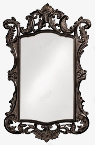 木质边框的镜子png免抠素材_新图网 https://ixintu.com 不规则镜子 透明背景的镜子 镜子 镜子图片 镜子素材