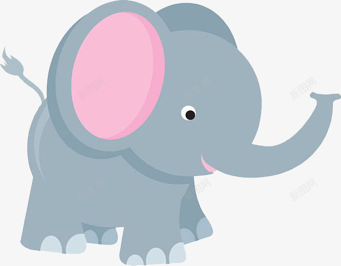 灰蓝色可爱的大笨象png免抠素材_新图网 https://ixintu.com 免抠 卡通手绘 大笨象 大象 灰蓝色 象鼻子
