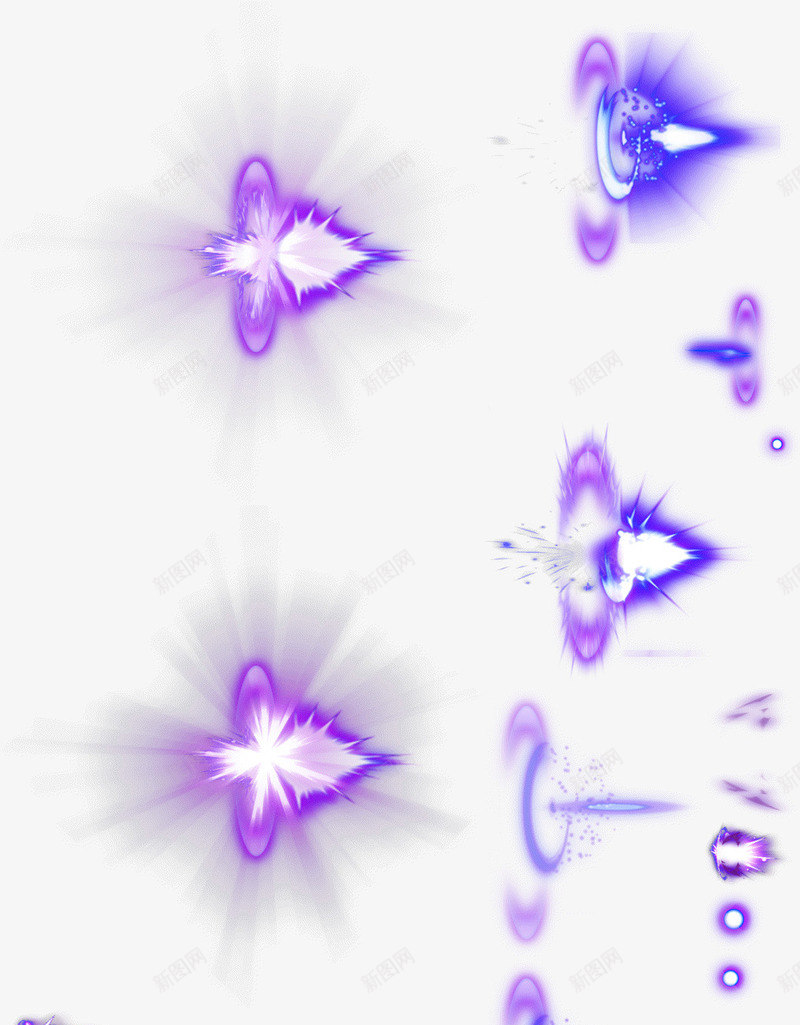 紫色攻击特效png免抠素材_新图网 https://ixintu.com 动画 放射 游戏 爆炸