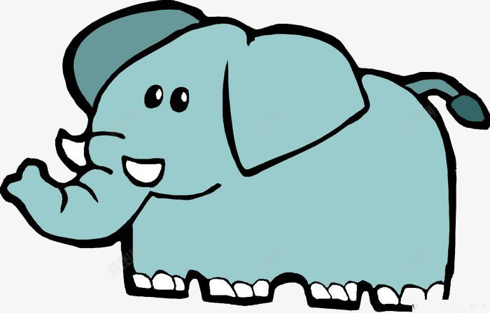 蓝色的大象png免抠素材_新图网 https://ixintu.com 大象 自信 蓝色 设计 谁与争锋