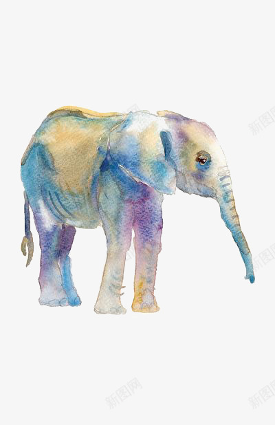 大象png免抠素材_新图网 https://ixintu.com 动物 卡通大象 手绘大象 水彩大象