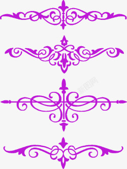 紫色大气欧式复古花纹素材