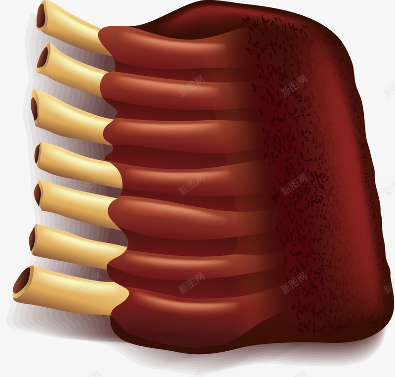 猪排矢量图ai免抠素材_新图网 https://ixintu.com 排骨 牛肉 猪肉 美食 食物 矢量图