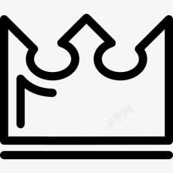 王冠的变体冠型轮廓图标高清图片