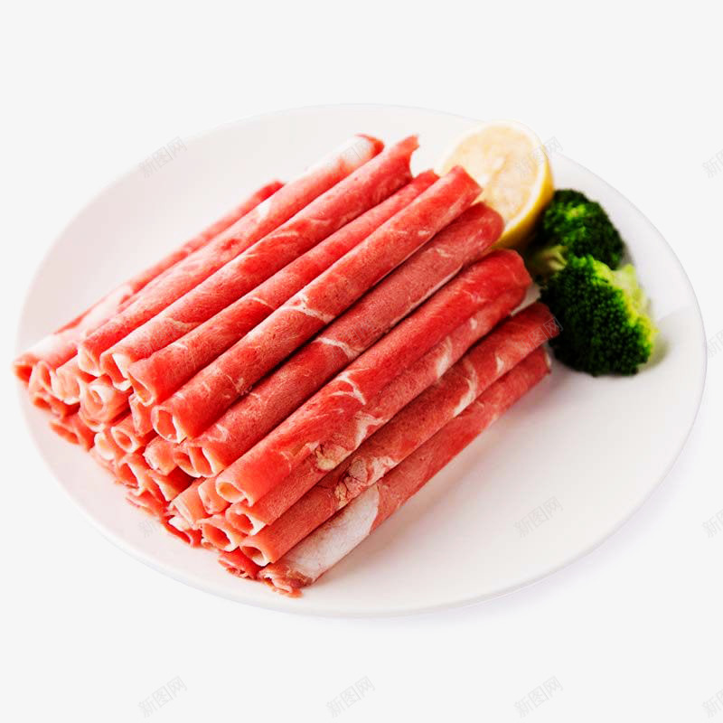 一盘肥牛片png免抠素材_新图网 https://ixintu.com 牛肉 红肉 肉片 肉食 蔬菜 食物