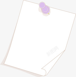 紫色图钉边框矢量图素材