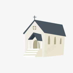 教堂模型灰色婚礼教堂模型矢量图高清图片