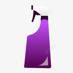紫色的瓶子紫色渐变瓶子消毒液矢量图高清图片