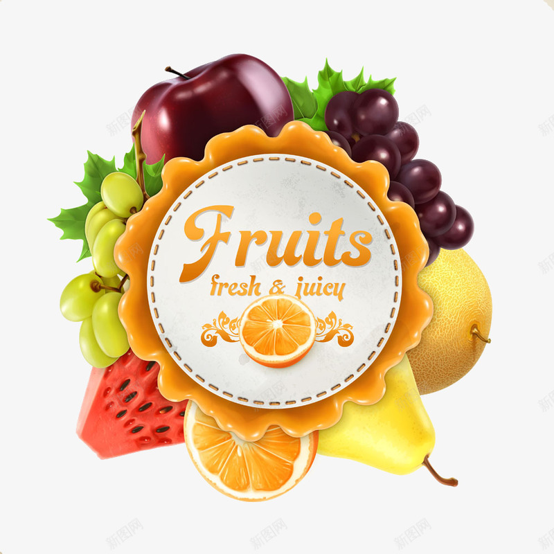 水果前的标签插画png免抠素材_新图网 https://ixintu.com fruit 卡通 水果