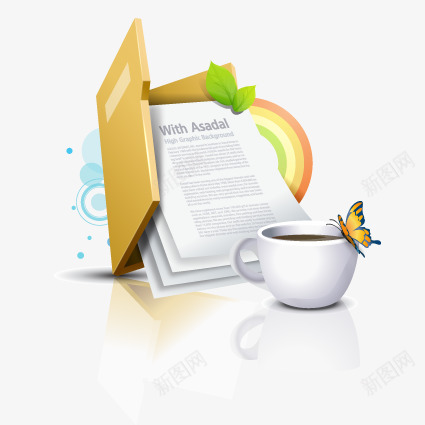 喝咖啡看书图标psd_新图网 https://ixintu.com UI图标 互联网 创意图标 咖啡 图案 扁平化图标 文件 立体化图标 网页素材 茶 蝴蝶