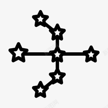箭头占星术弓银河模式空间明星银图标图标