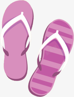 紫色卡通拖鞋素材
