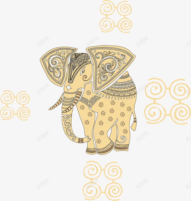 泰国神圣的大象png免抠素材_新图网 https://ixintu.com 大象 泰国 装饰