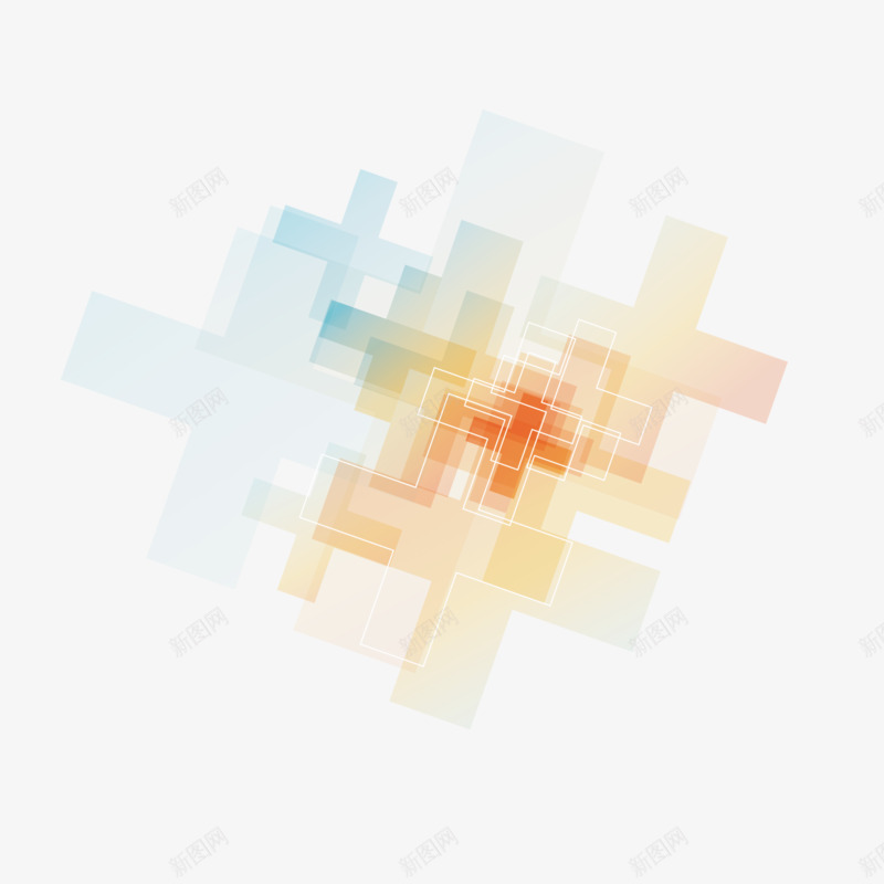 不规则图像png免抠素材_新图网 https://ixintu.com 十字 渐变 简约 酷炫