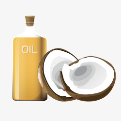 油品黄色椰子油矢量图高清图片