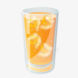 灰色圆弧橙汁饮料元素矢量图素材
