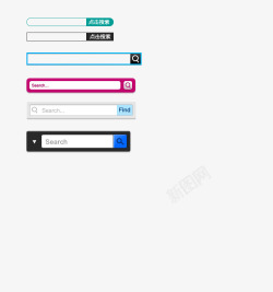 紫色网站简约网站搜索框高清图片