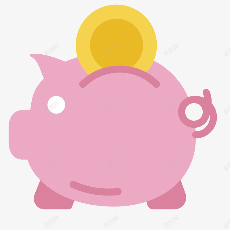 粉色猪钱罐图标png_新图网 https://ixintu.com UI 卡通 图标 钱罐