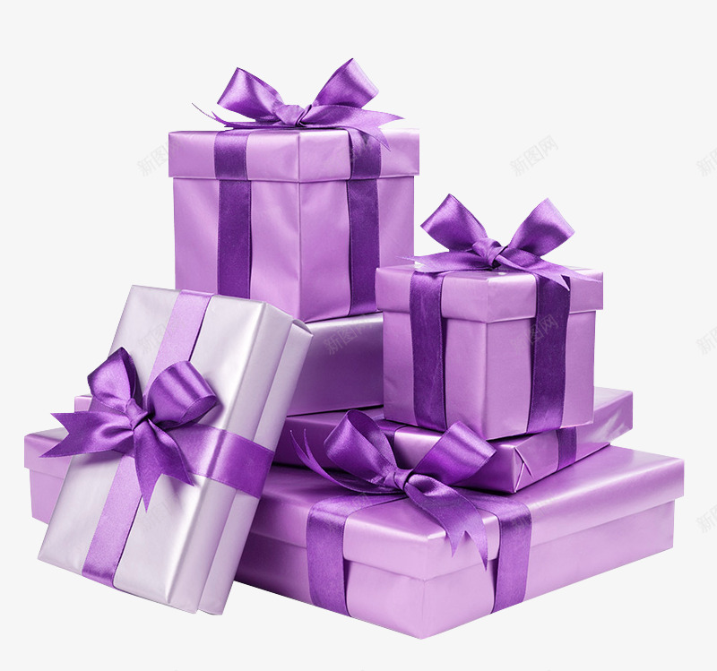紫色的礼盒png免抠素材_新图网 https://ixintu.com PNG素材 礼盒 紫色 蝴蝶结