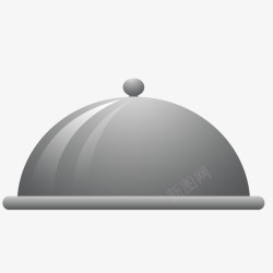 灰色盖子扁平化餐厅菜肴的盖子矢量图高清图片