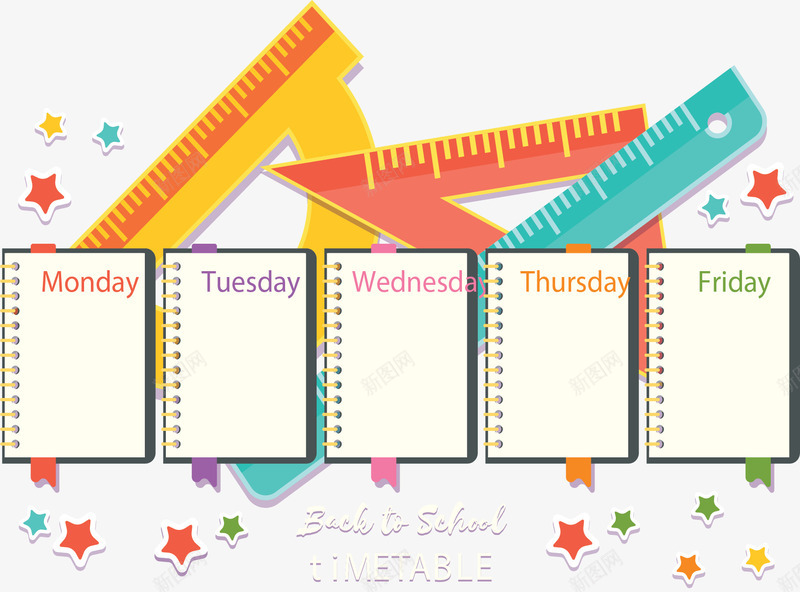 彩色尺子开学课表矢量图ai免抠素材_新图网 https://ixintu.com 尺子 开学课表 彩色尺子 手绘课表 矢量png 矢量图 课程表 课表