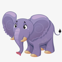 紫色大象动物紫色大象矢量图高清图片