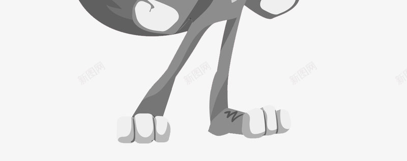 手绘灰色的狼png免抠素材_新图网 https://ixintu.com 动物 头狼 手绘画 灰色 狼 矢量装饰 装饰