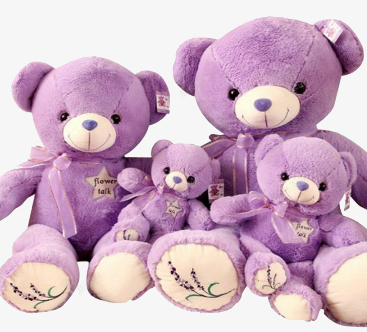 毛绒玩具小熊png免抠素材_新图网 https://ixintu.com 产品实物 可爱 娃娃 紫色小熊