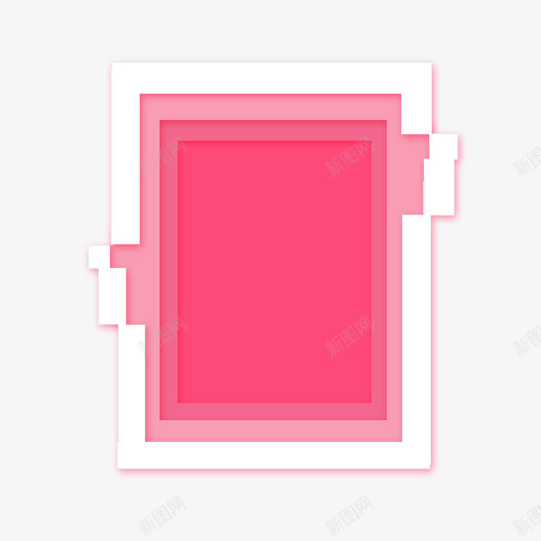 特色粉色装饰边框png免抠素材_新图网 https://ixintu.com 不规则边框 粉色 装饰元素 边框纹理