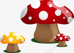 立体蘑菇立体3D可爱卡通蘑菇高清图片