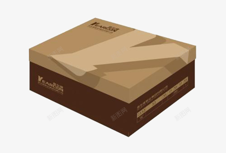 棕色卡其色立体鞋盒png免抠素材_新图网 https://ixintu.com 包装 卡其色 大气 样式 棕色 简单 设计 鞋盒 鞋盒包装设计
