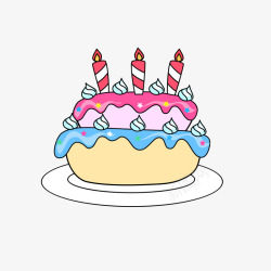 生日蛋糕卡通形象素材