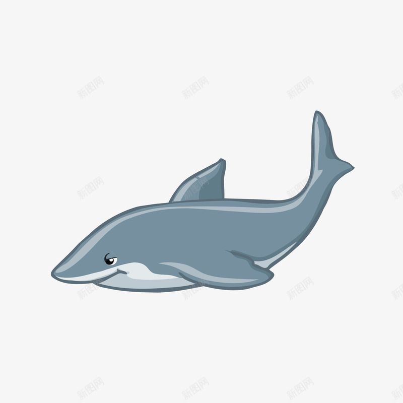 手绘灰色海底生物鲨鱼png免抠素材_新图网 https://ixintu.com png免抠图 创意 动物 卡通 手绘 时尚 海底 鲨鱼