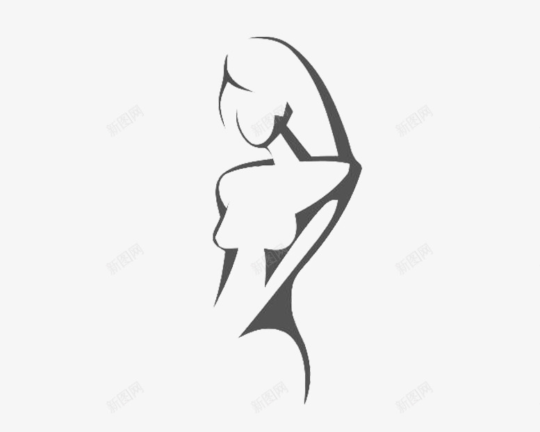 女性模特符号图标png_新图网 https://ixintu.com 公共场合 女性 女生符号 广告 性别 标志 标识 模特 灰色 符号