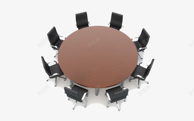 3D会议室png免抠素材_新图网 https://ixintu.com 会议室 公司 办公室 开会 桌椅