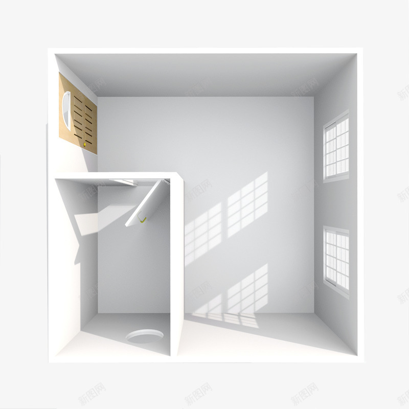 室内模型png免抠素材_新图网 https://ixintu.com 3d模型 建筑 房屋 立体