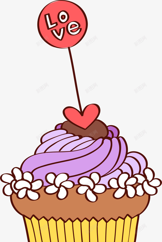 手绘蛋糕png免抠素材_新图网 https://ixintu.com AI love 卡通 手绘 插图 插画 甜点 甜蜜 线条 美食 蛋糕