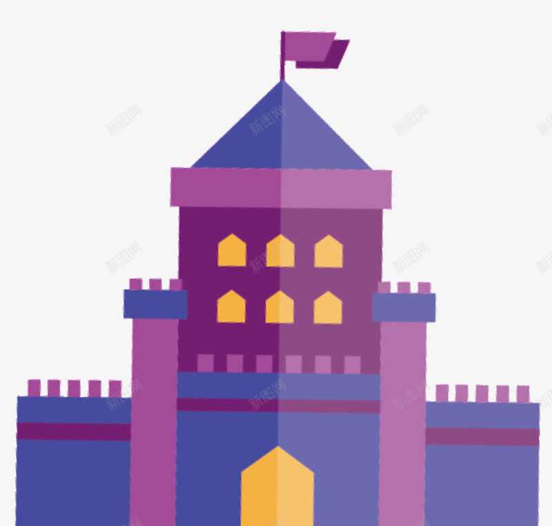手绘简笔画紫色城堡psd免抠素材_新图网 https://ixintu.com 城堡 建筑 房子 手绘 手绘简笔画紫色城堡 简笔画 紫色