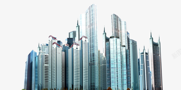 城市建筑群png免抠素材_新图网 https://ixintu.com 城市 大厦 大气 建筑群 高楼