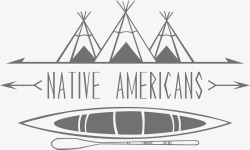 印第安人帐篷灰色美国原住民图案高清图片