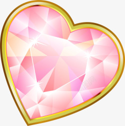 闪耀钻石背景粉色闪耀钻石爱心高清图片