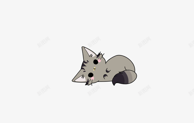 睡觉的猫咪png免抠素材_新图网 https://ixintu.com PNG素材 卡通 小猫 灰色