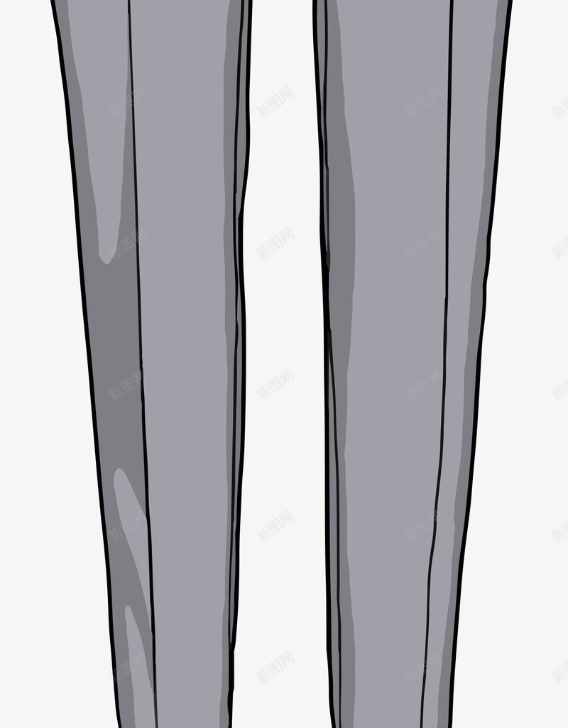 灰色简约西裤png免抠素材_新图网 https://ixintu.com 免抠PNG 服装 灰色 简约 装饰图案 裤子 西裤