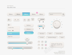 灰色调节蓝乳UI工具包图标高清图片