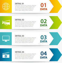 商务信息图表矢量图素材