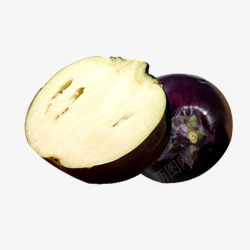 紫色圆应季蔬菜茄子高清图片