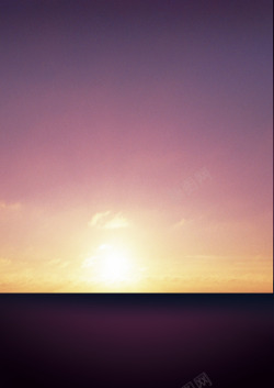 紫色日出背景图素材