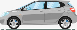 工具手绘图灰色小型SUV汽车图高清图片